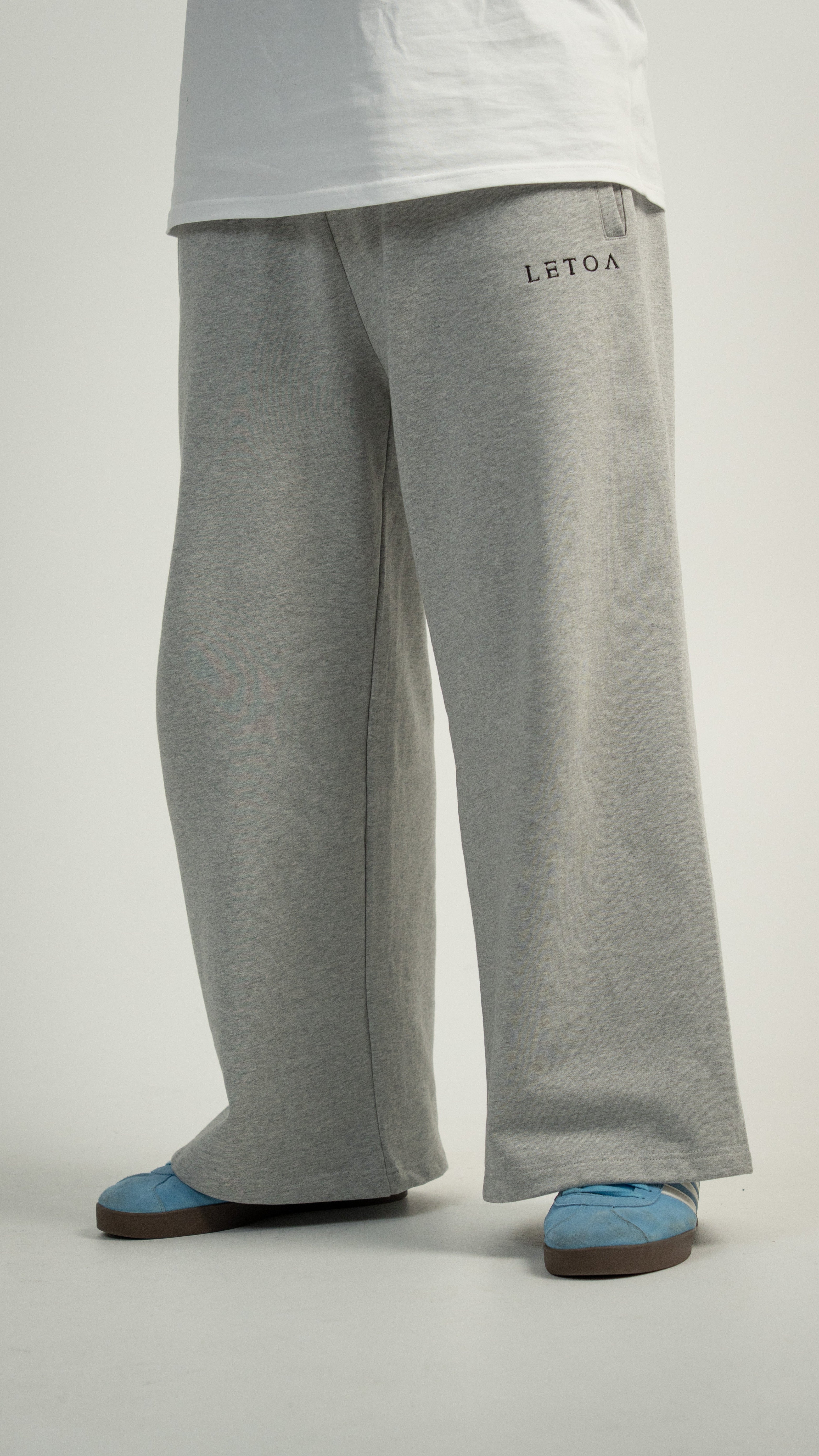 Rise of the Toa Wide Leg Sweatpants - Grey